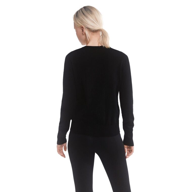 Merino R-neck Sweater Black-3