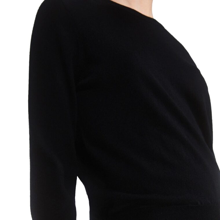 Merino R-neck Sweater Black-4