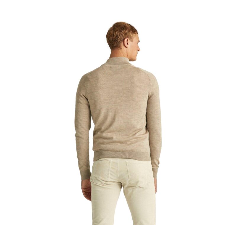 Merino John Zip Khaki-2