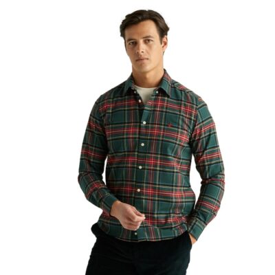 Smedley Flannel Shirt Red-1