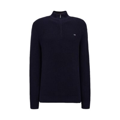 Clay Half Zip Sweater Dark Blue-1