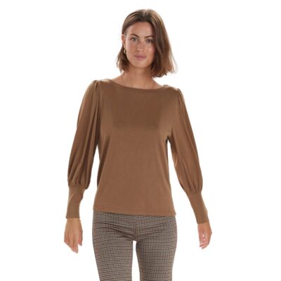 Nusofia Jersey Blouse Otter-1