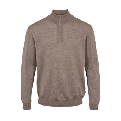 Ibro Half Zip Knit Sand-1