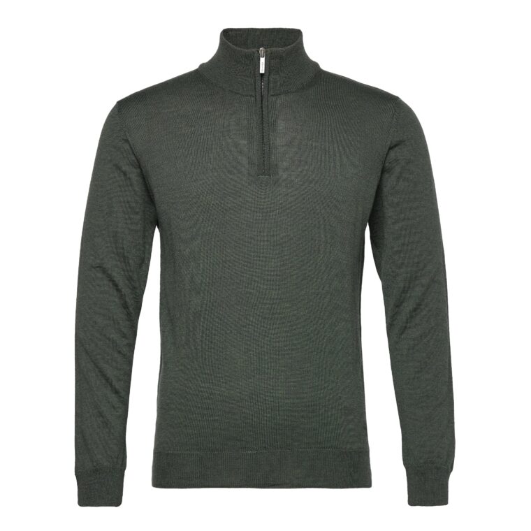 Ibro Half Zip Knit Dark Green-1