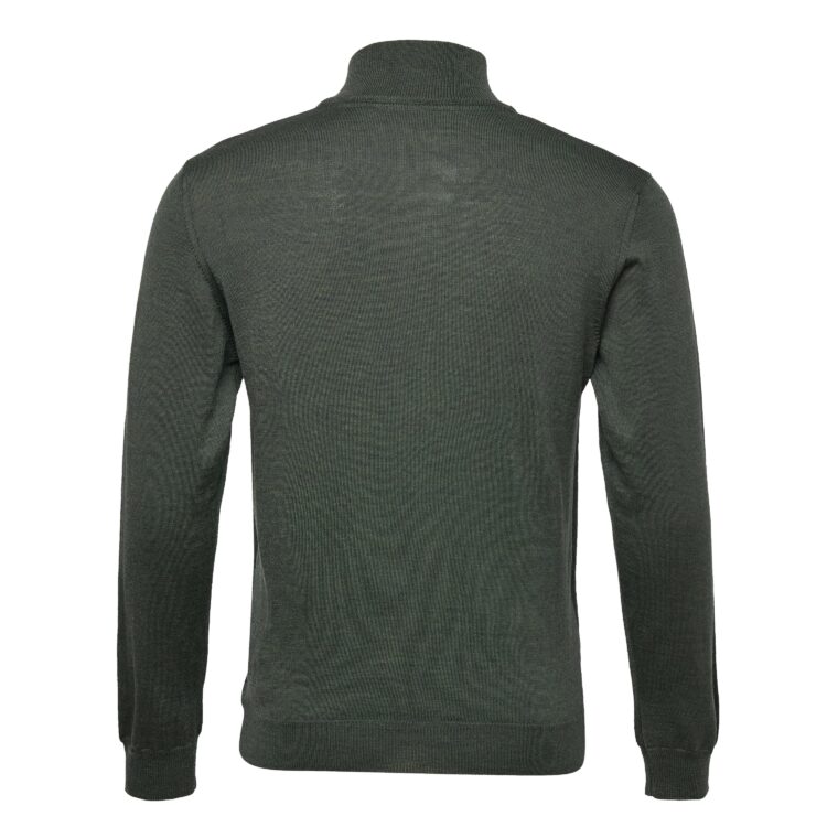 Ibro Half Zip Knit Dark Green-2