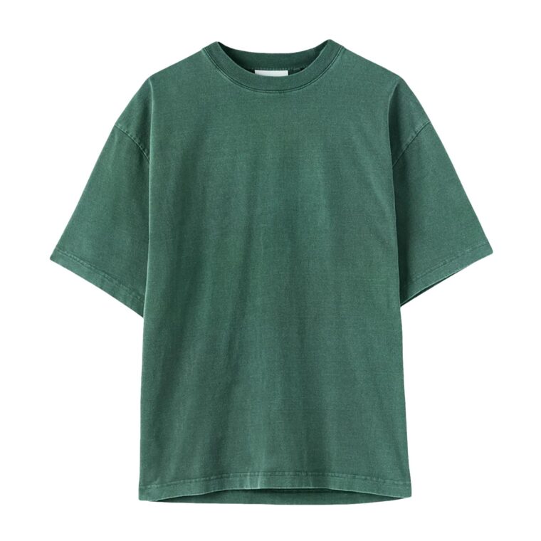 Typo Embroidered T-shirt Collage Green-1